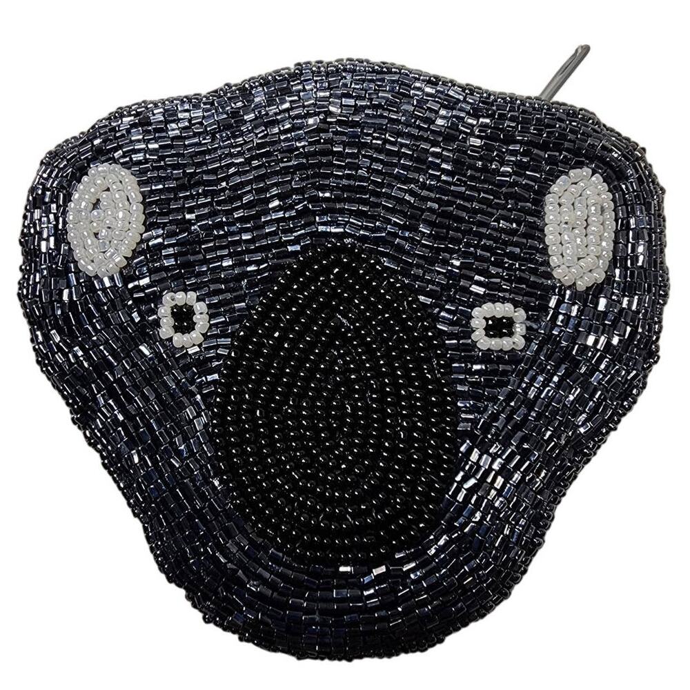 NEW Vintage Y2K Rare Ermo Collection Beaded Koala Animal Zip Coin Pouch Wallet